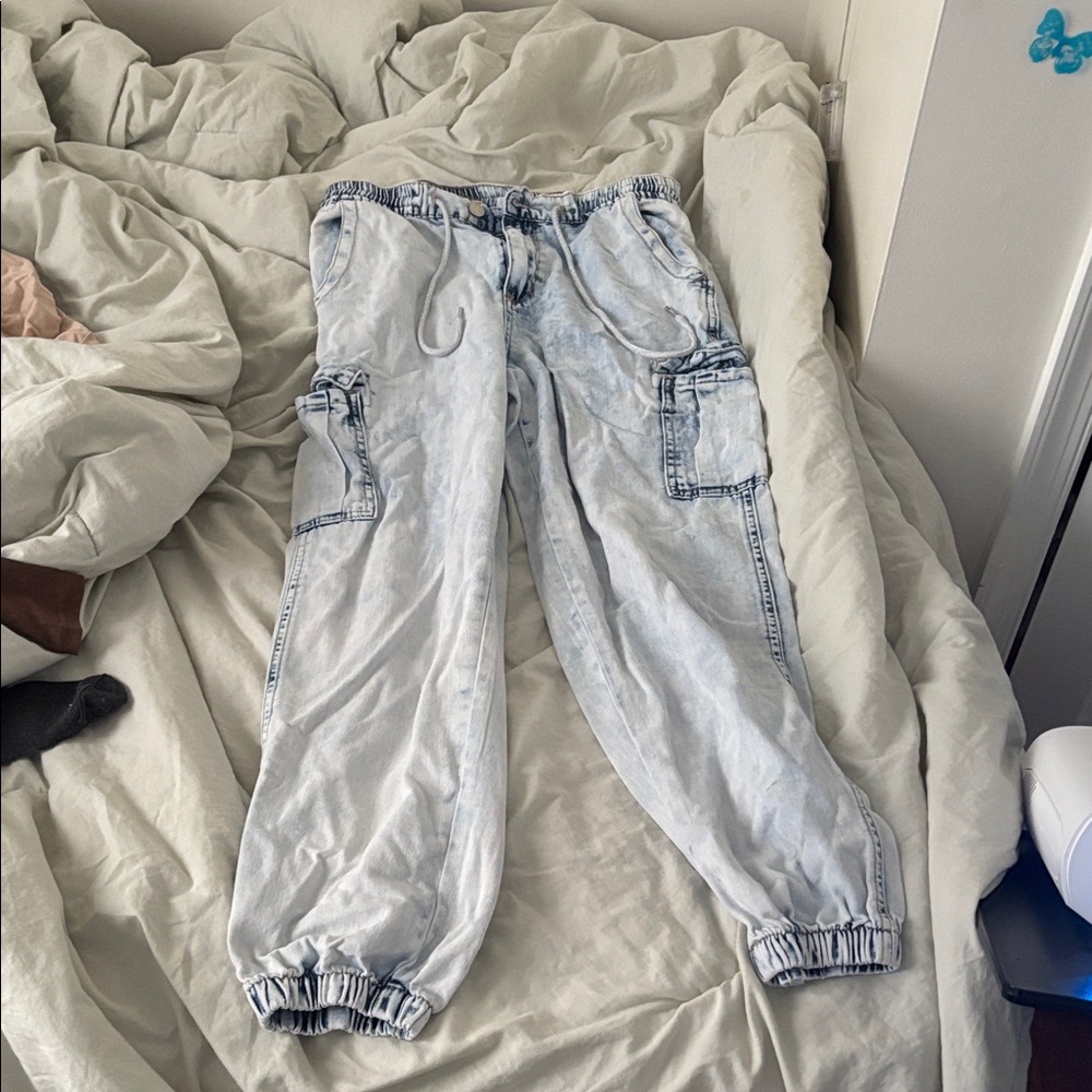 Light Blue Cargo Jeans